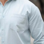 Solid Chest Pocket Button-Up Shirt // Baby Blue (XL)