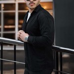 Corduroy Type Button-Up Shirt // Black (L)