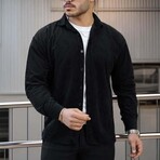 Corduroy Type Button-Up Shirt // Black (L)