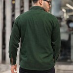 Corduroy Type Chest Pocket Button-Up Shirt // Khaki (S)