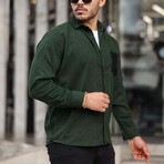 Corduroy Type Chest Pocket Button-Up Shirt // Khaki (S)