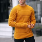 Ribbed Knit Crewneck Sweater // Mustrad (M)