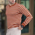 Striped Crewneck Sweater // Tile (XL)