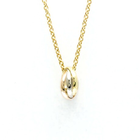 Cartier // 18k Rose Gold + 18k White Gold + 18k Yellow Gold Trinity Pendant Necklace // 16.92" // Store Display