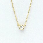 Tiffany & Co. // 18k Yellow Gold By The Yard Diamond Pendant Necklace // 15.94" // Store Display