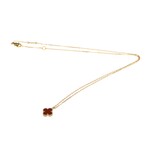 Van Cleef & Arpels // 18k Rose Gold Sweet Alhambra Carnelian Pendant Necklace // 14.96"-15.74" // Store Display