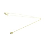Tiffany & Co. // 18k Yellow Gold Open Heart Pendant Necklace // 15.74" // Store Display