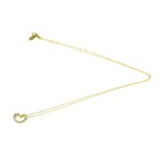 Ponte Vecchio // 18k Yellow Gold Diamond Heart Pendant Necklace // 14.17"-15.74" // Store Display