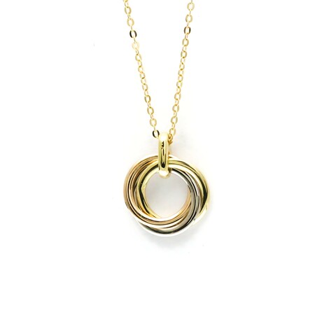 Cartier // 18k Rose Gold + 18k White Gold + 18k Yellow Gold Trinity Pendant Necklace // 16.53"-18.11" // Store Display