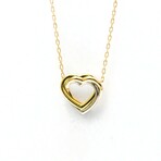 Cartier // 18k Rose Gold + 18k White Gold + 18k Yellow Gold Trinity Heart Pendant Necklace // 14.96"-16.14" // Store Display