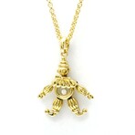 Chopard // 18k Yellow Gold Happy Pierrot Diamond Pendant Necklace // 16.33" // Store Display