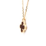 Van Cleef & Arpels // 18k Rose Gold Sweet Alhambra Carnelian Pendant Necklace // 14.96"-15.74" // Store Display