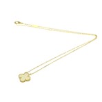 Van Cleef & Arpels // 18k Yellow Gold Vintage Alhambra Mother of Pearl Pendant Necklace // 14.76"-16.53" // Store Display