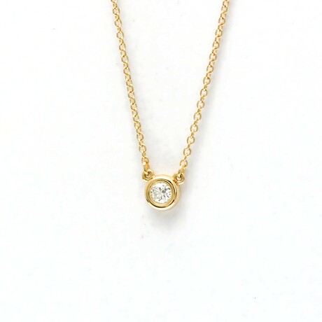 Tiffany & Co. // 18k Rose Gold By The Yard Diamond Pendant Necklace // 16.14" // Store Display