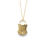 Tiffany & Co. // 18k Rose Gold Padlock Motif Pendant Necklace // 18.3" // Store Display