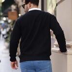 Solid Polo Pullover // Black (L)