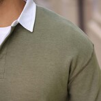 Solid Polo Pullover // Light-Khaki (L)