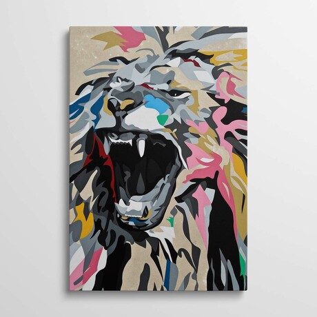 Roaring Lion by DAAS (26"H x 18"W x 1.5"D)