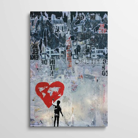 Wild World by DB Waterman (26"H x 18"W x 1.5"D)