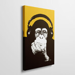 Headphone Monkey by Steez (26"H x 18"W x 1.5"D)