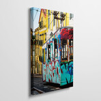 Graffiti Tramway Lisbon by Philippe Hugonnard (26"H x 18"W x 1.5"D)