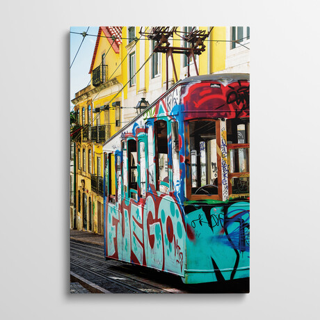 Graffiti Tramway Lisbon by Philippe Hugonnard (26"H x 18"W x 1.5"D)
