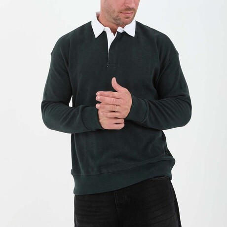 Solid Polo Pullover // Nephthy-Green (S)