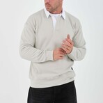Solid Polo Pullover // Stone (L)