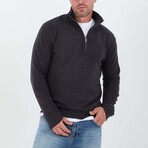 Quarter-Zip Solid Pullover // Anthracite (L)