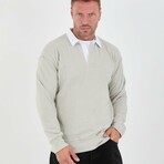 Solid Polo Pullover // Stone (L)