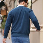 Solid Polo Pullover // Indigo (L)