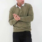 Solid Polo Pullover // Light-Khaki (L)