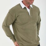 Solid Polo Pullover // Light-Khaki (L)