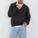 Solid Polo Pullover // Smoked (XL)