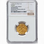 Gorgeous Medieval Venice Gold Coin Depicting Christ // 1559-1567 AD