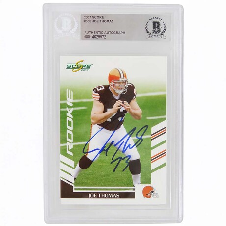Joe Thomas // CLE Browns // Signed 2007 Score RC #355