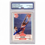 Dominique Wilkins // Signed Hawks 1990-91 Fleer Card #6