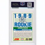 Andre Rison // Signed Colts 1989 Score Rookie Trading Card #272 w/Bad Moon