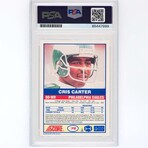 Cris Carter // Signed Eagles 1989 Score Football Rookie Trading Card #73
