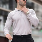 Knit Polo Sweater // Gray (S)