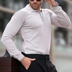 Knit Polo Sweater // Gray (S)