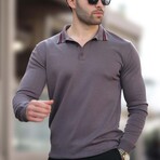 Tipped Polo Sweater // Gray (M)