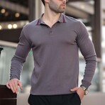 Tipped Polo Sweater // Gray (M)