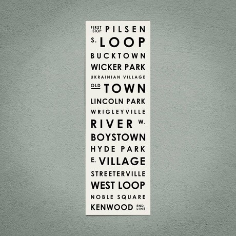Chicago 12" X 36" // Typographical Print