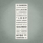 Austin 12" X 36" // Typographical Print