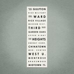 Houston 12" X 36" // Typographical Print