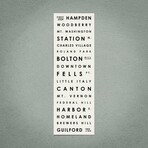 Baltimore 12" X 36" // Typographical Print