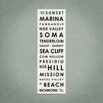 San Francisco 12" X 36" // Typographical Print