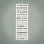 Brooklyn 12" X 36" // Typographical Print