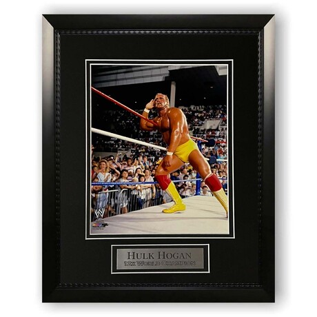 Hulk Hogan // Unsigned Photo + Framed // Hulk Up